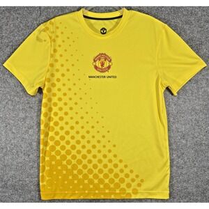 Manchester United Yellow Polka Dot Shirt Me Jersey Shirt Top Size Medium